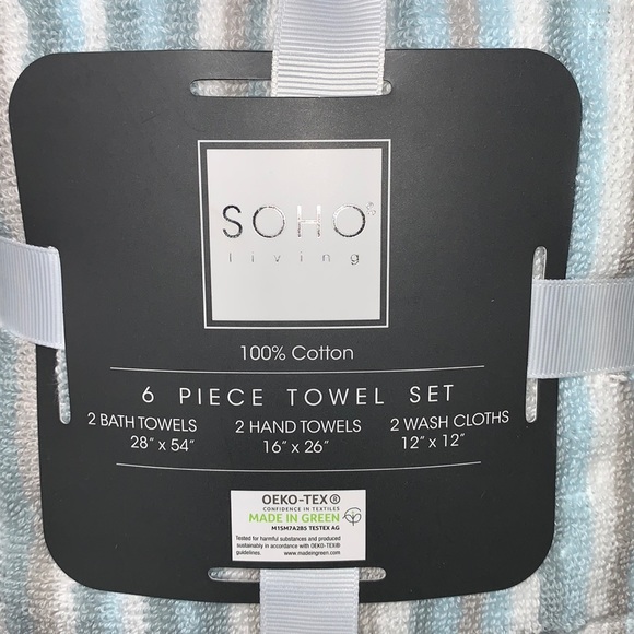Soho | Bath | Soho Living Towel Set Bath Hand Washcloth 6piece | Poshmark
